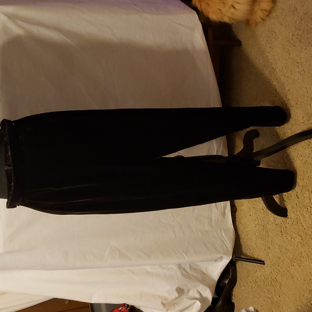 Brown velvet dress pants